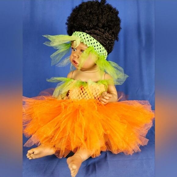 BLACK FRIDAY SALE -Tutu Dress And Headband Set NWT Size NB - 6 Months Lil Punkin - Picture 3 of 9
